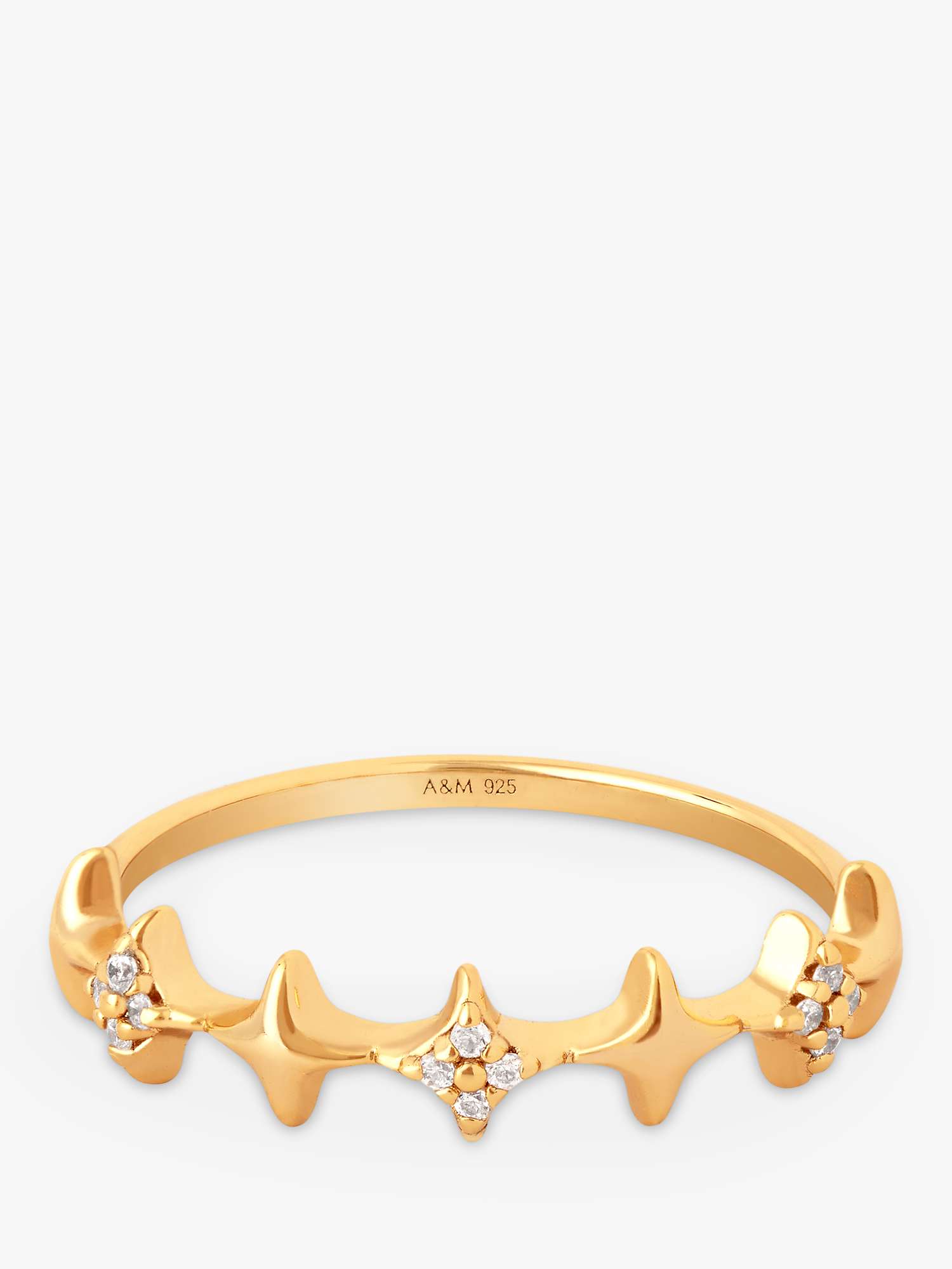 Buy Astrid & Miyu Cosmic Star Stacking Ring, Gold Online at johnlewis.com