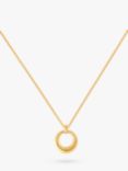 Astrid & Miyu Bold Halo Pendant Necklace, Gold