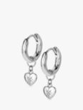 Hot Diamonds Sterling Silver Most Loved Heart Earrings, Silver