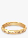 Astrid & Miyu Cosmic Star Crystal Band Ring, Gold