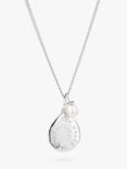 Claudia Bradby The World is Your Oyster Freshwater Pearl Pendant Necklace, Silver