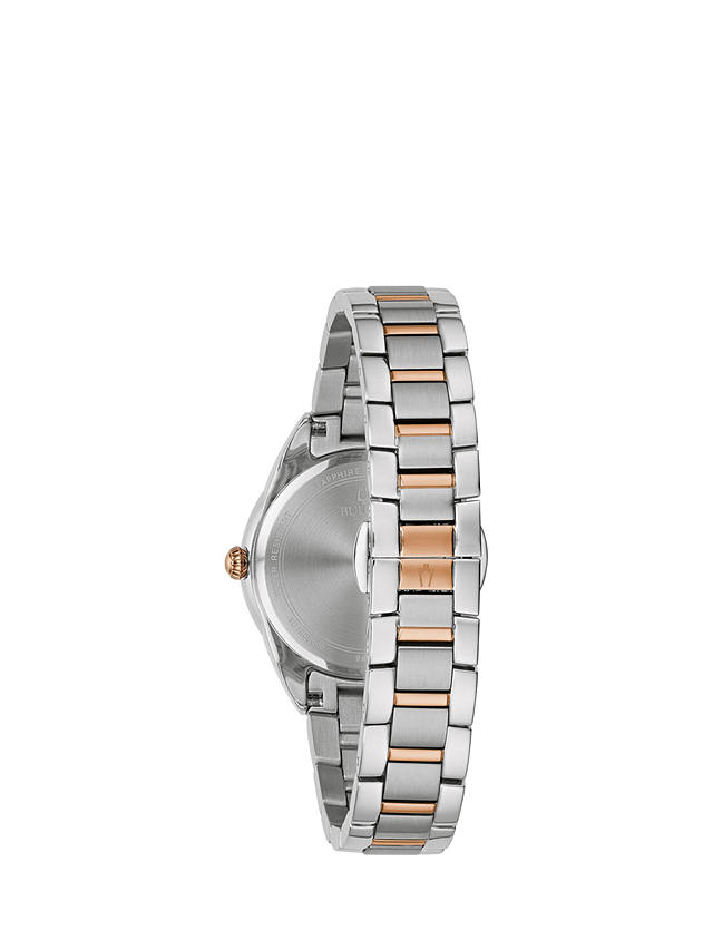 Bulova Women's Sutton Diamond Bracelet Strap Watch, Multi/Mother Of Pearl 98r281