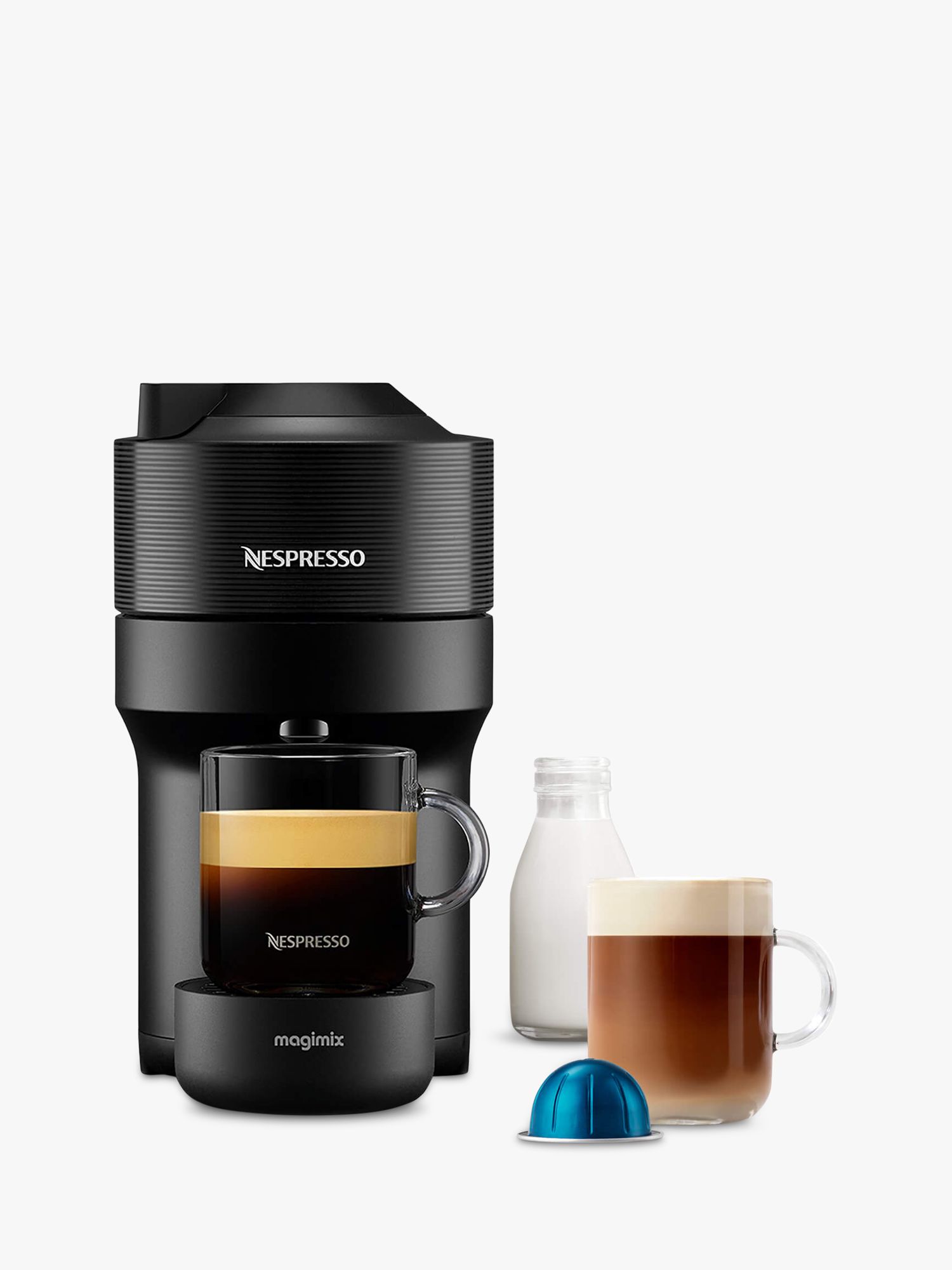 Nespresso Vertuo Pop Coffee Pod Machine by Magimix, Liquorice Black