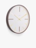 Acctim Knoll Oak Wood Frame Analogue Quartz Wall Clock, 53cm, Natural