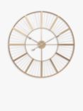 Acctim Gardner Analogue Indoor/Outdoor Skeleton Wall Clock, 60cm, Gold