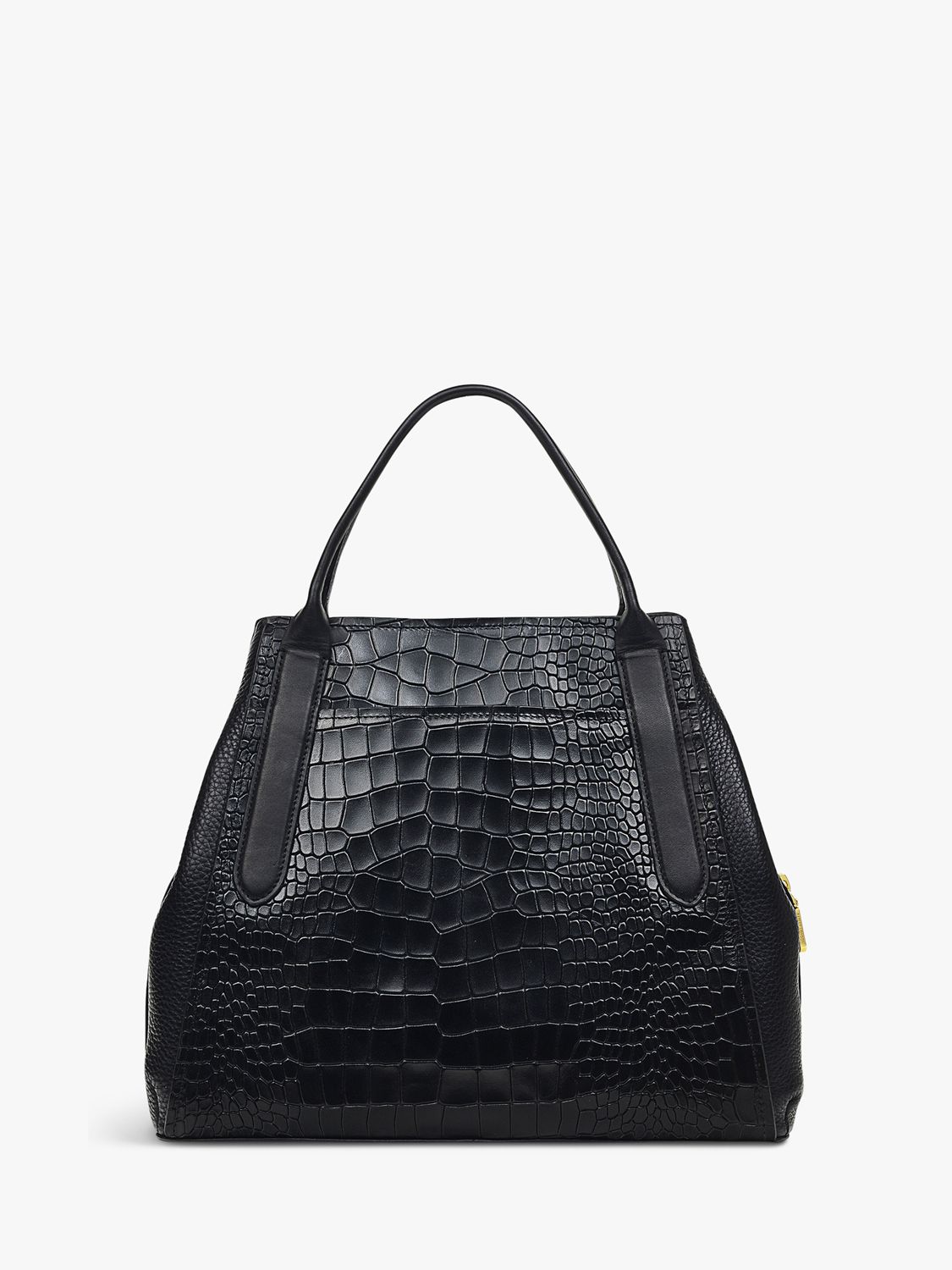 Radley Baylis Road 2.0 Leather Grab Bag, Black Croc