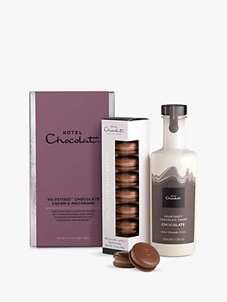 Hotel Chocolat Velvetised Chocolate Cream, 200ml & Macarons, 91g