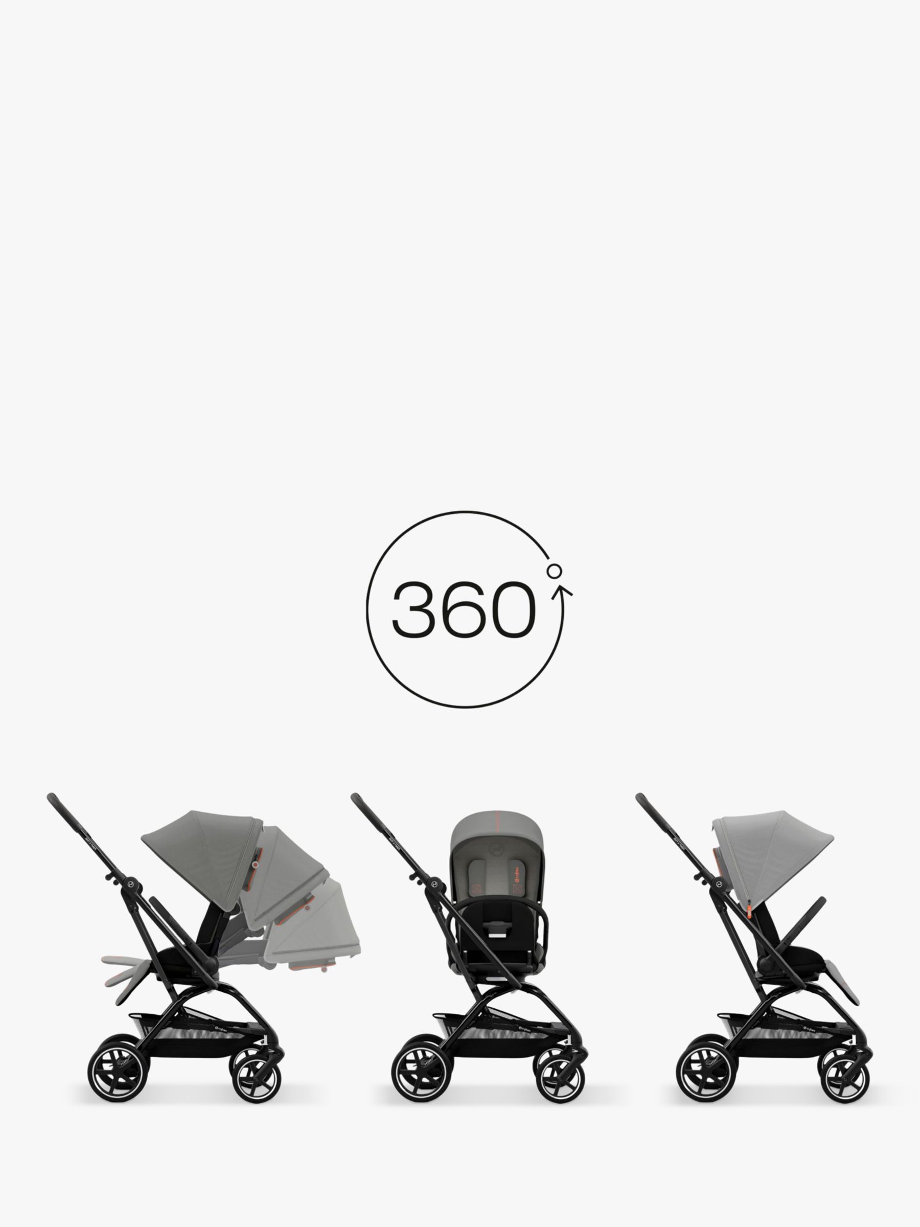  CYBEX Eezy S Twist +2 V2 Baby Stroller with 360° Rotating Seat  for Infants 6 Months and Up - Compatible with CYBEX Car Seats : Baby