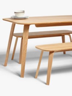 John Lewis ANYDAY Anton 6 Seater Dining Table and 2 Benches, Oak