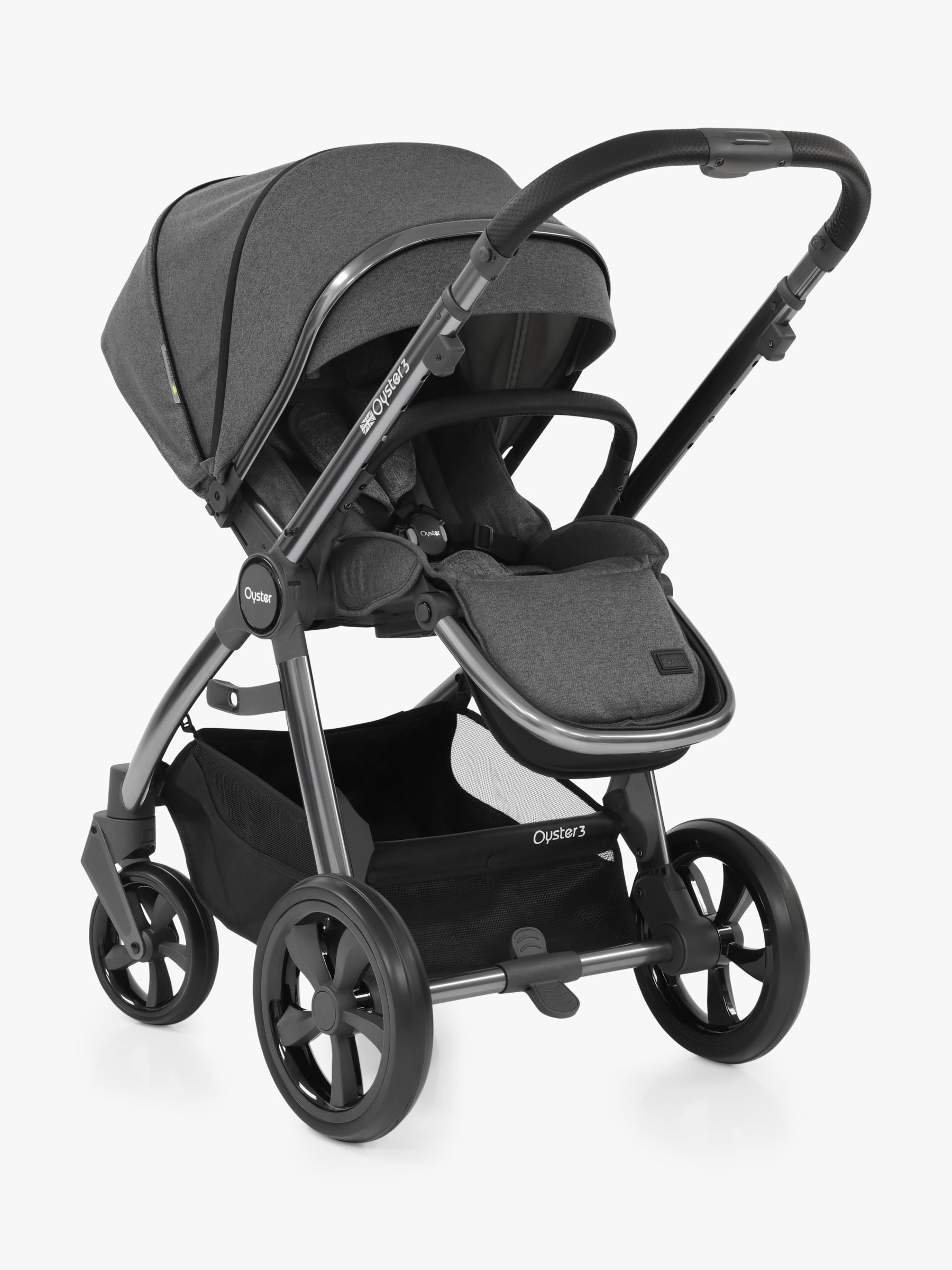 Oyster 3 Luxury 7 Piece Pushchair and Carrycot Bundle, Fossil