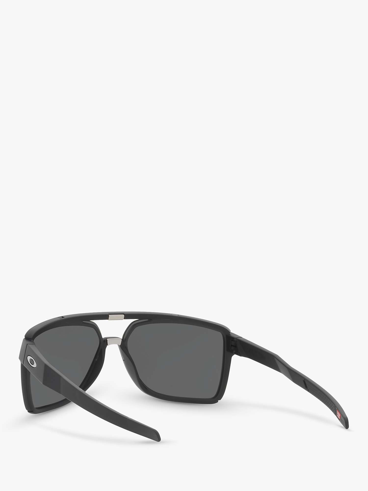 Buy Oakley OO9147 Men's Castel Prizm Polarised Sunglasses, Matte Black Ink/Grey Online at johnlewis.com