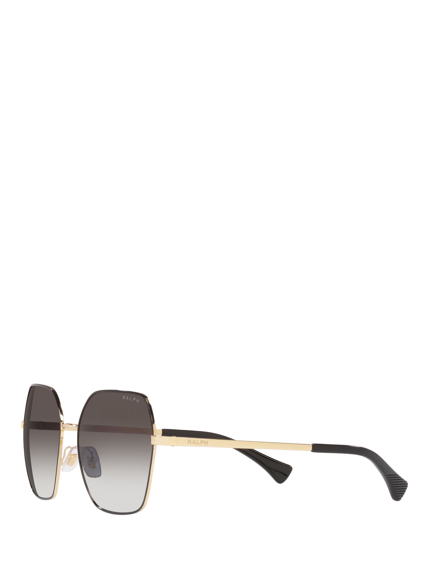 Buy Ralph RA4138 Women's Square Sunglasses, Pale Gold/Grey Gradient Online at johnlewis.com
