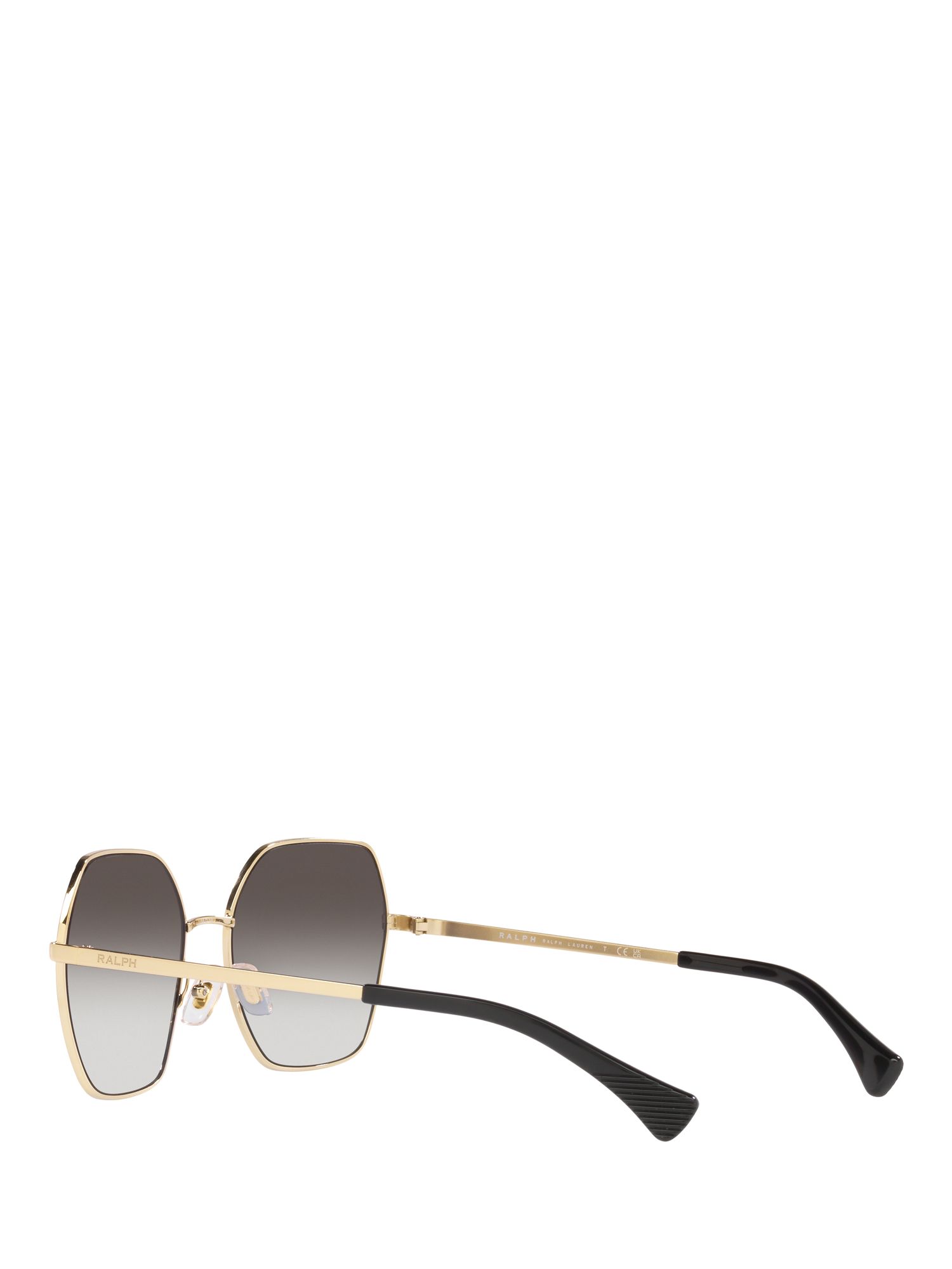 Buy Ralph RA4138 Women's Square Sunglasses, Pale Gold/Grey Gradient Online at johnlewis.com
