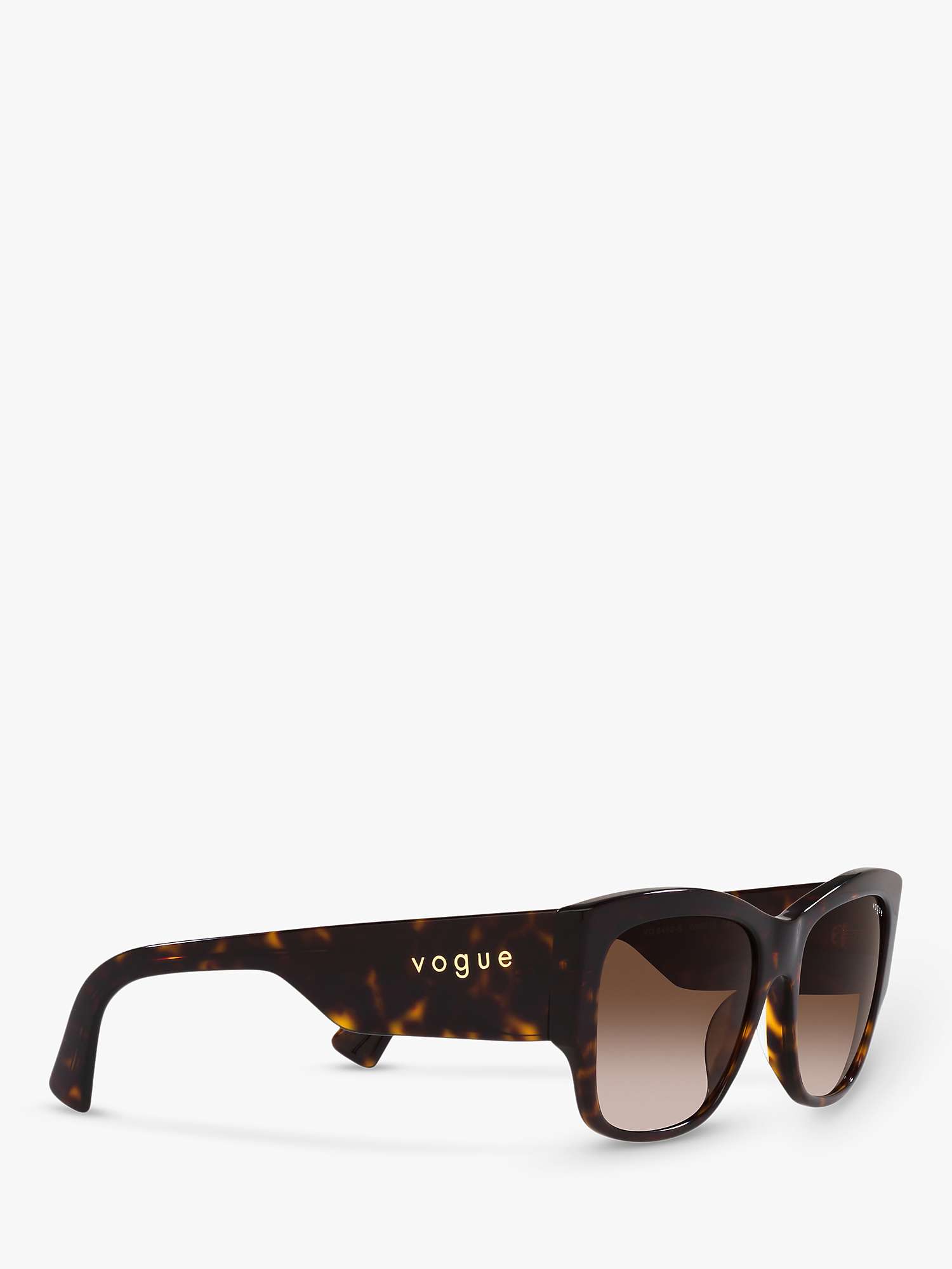 Buy Vogue VO5462S Women's Square Sunglasses, Dark Havana/Brown Gradient Online at johnlewis.com
