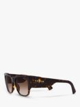 Vogue VO5462S Women's Square Sunglasses, Dark Havana/Brown Gradient