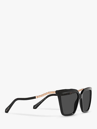 BVLGARI BV8255B Women's Cat's Eye Sunglasses, Black/Grey