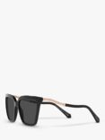 BVLGARI BV8255B Women's Cat's Eye Sunglasses, Black/Grey