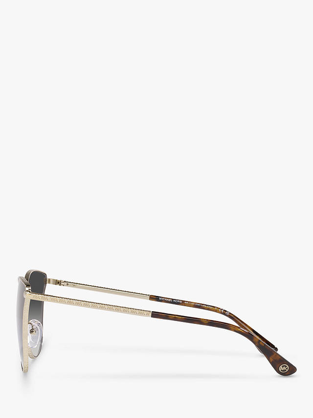 Michael Kors MK1120 Women's Salt Lake City Round Sunglasses, Gold/Grey Gradient