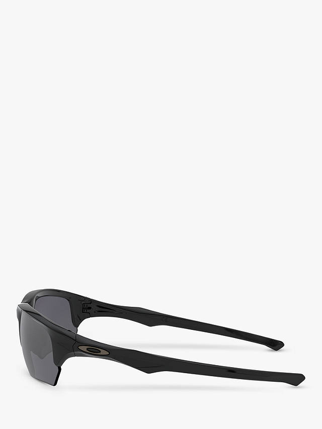Oakley OO9363 Men's Prizm Rectangular Sunglasses, Polished Black/Grey