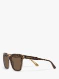 Michael Kors MK2163 Women's San Marino Square Sunglasses, Brown Leopard/Brown