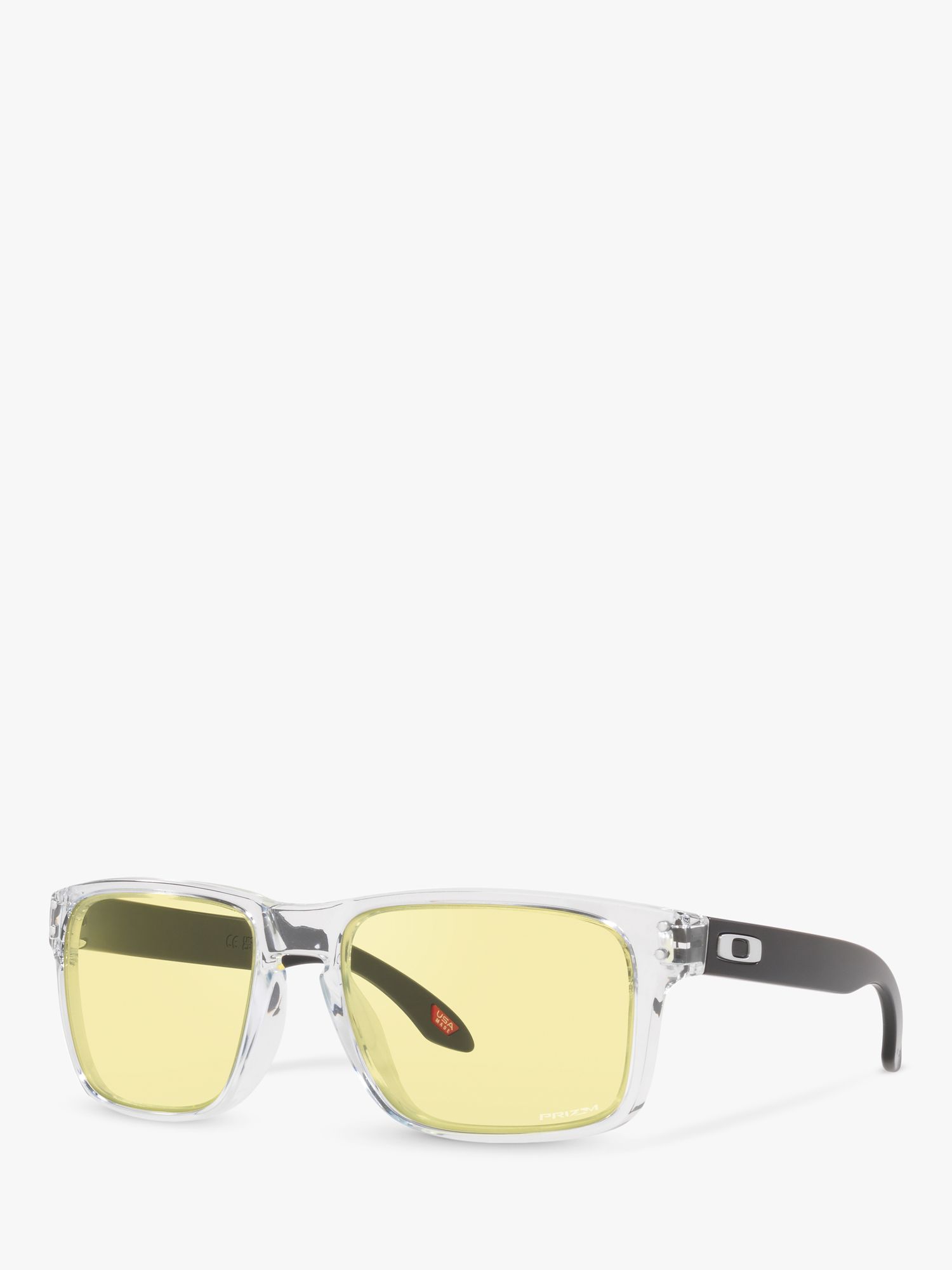 Oakley OO9102 Men's Holbrook Prizm Square Sunglasses, Clear/Yellow at John  Lewis & Partners