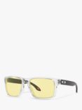 Oakley OO9102 Men's Holbrook Prizm Square Sunglasses, Clear/Yellow