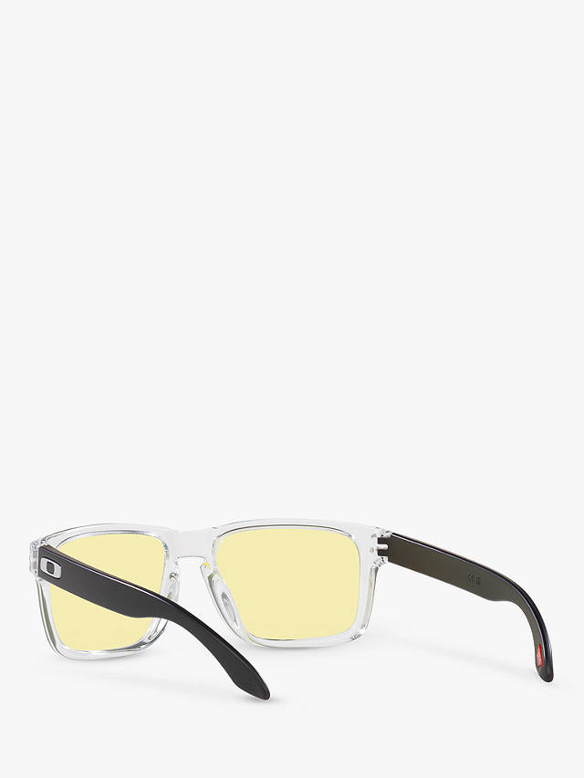 Oakley OO9102 Men's Holbrook Prizm Square Sunglasses, Clear/Yellow