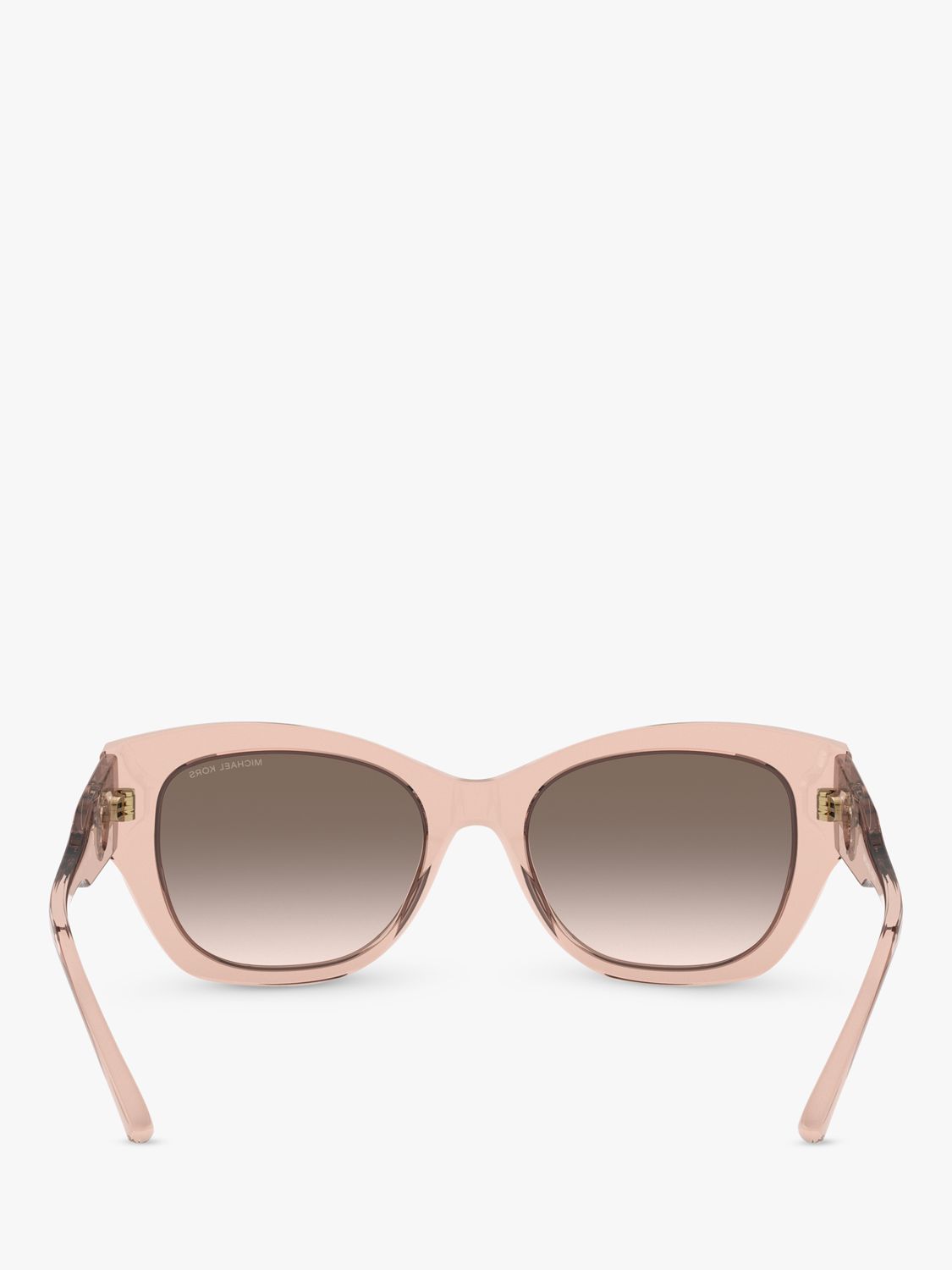 Michael Kors MK2119 Women's Palermo Square Sunglasses, Camila Rose Transparent/Brown Gradient