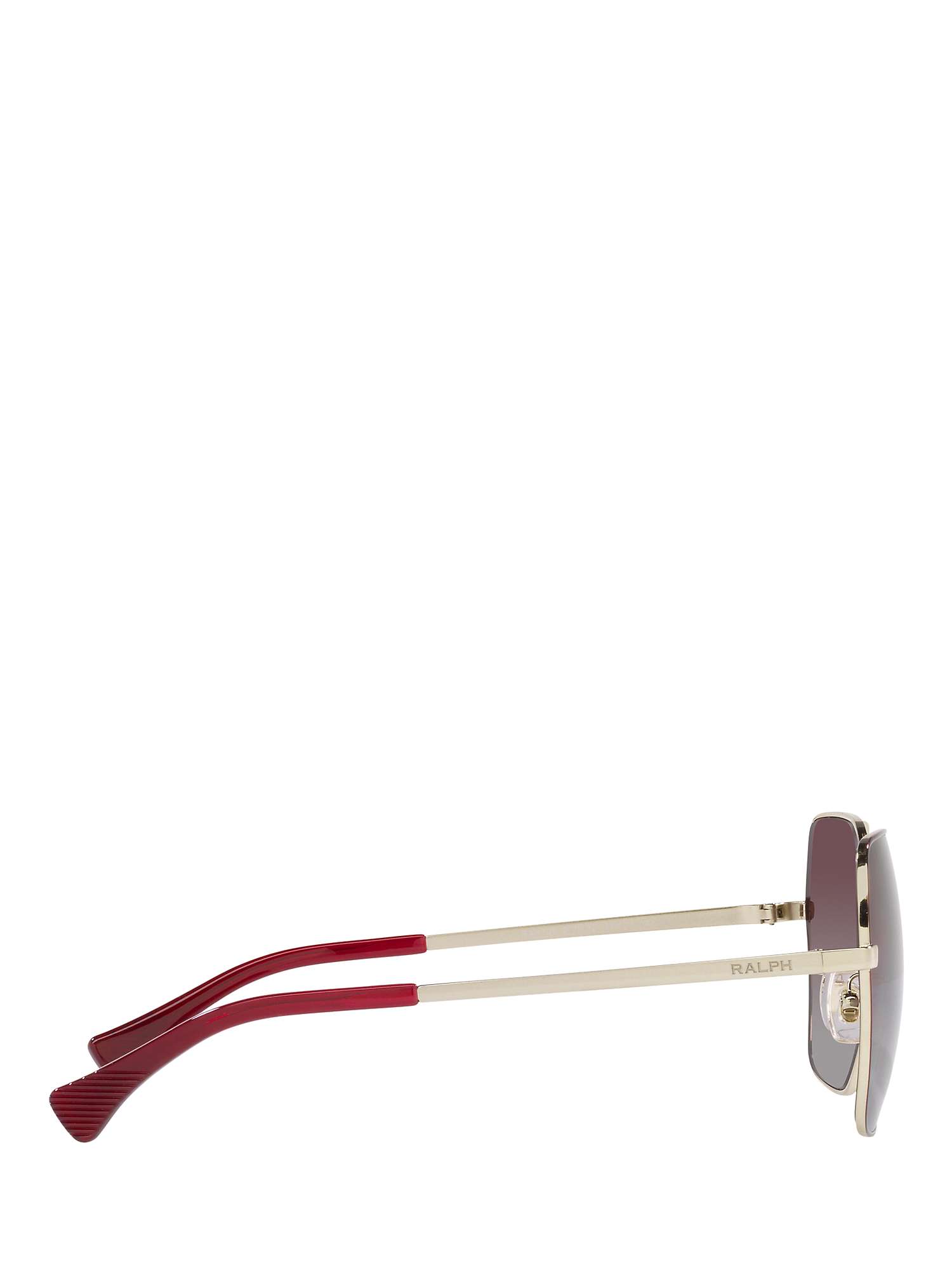 Buy Ralph RA4138 Women's Polarised Square Sunglasses, Bordeaux/Violet Gradient Online at johnlewis.com