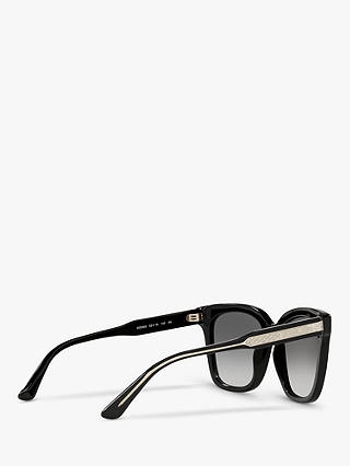 Michael Kors MK2163 Women's San Marino Square Sunglasses, Black/Grey Gradient
