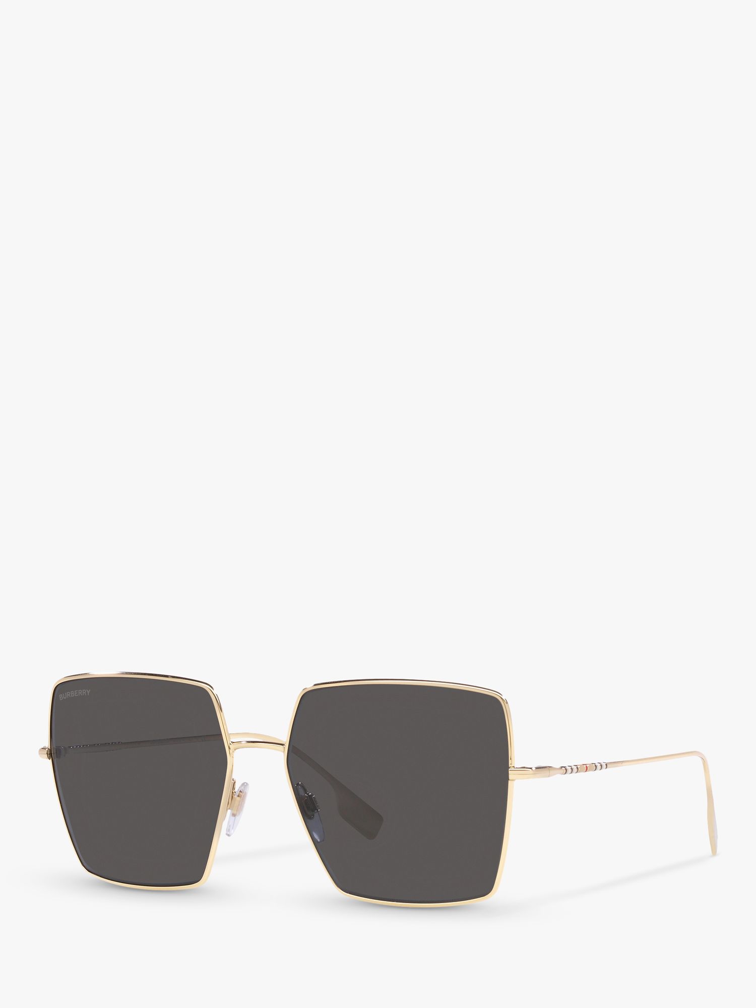 Burberry BE3133 Women's Daphne Square Sunglasses, Gold/Grey at John Lewis &  Partners