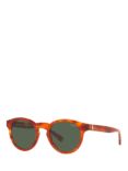 Ralph PH4184 Men's Round Shape Sunglasses, Shiny Red Havana