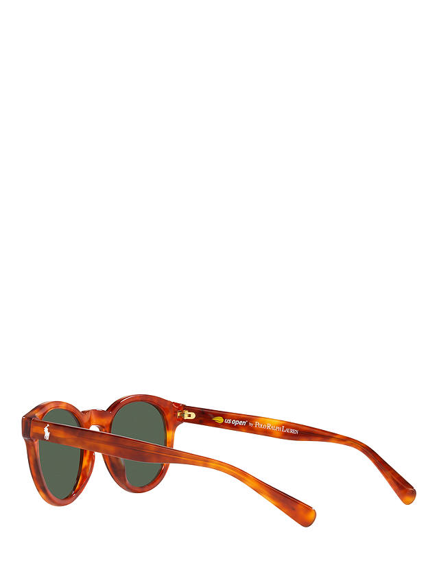 Ralph PH4184 Men's Round Shape Sunglasses, Shiny Red Havana