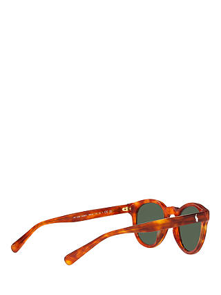 Ralph PH4184 Men's Round Shape Sunglasses, Shiny Red Havana
