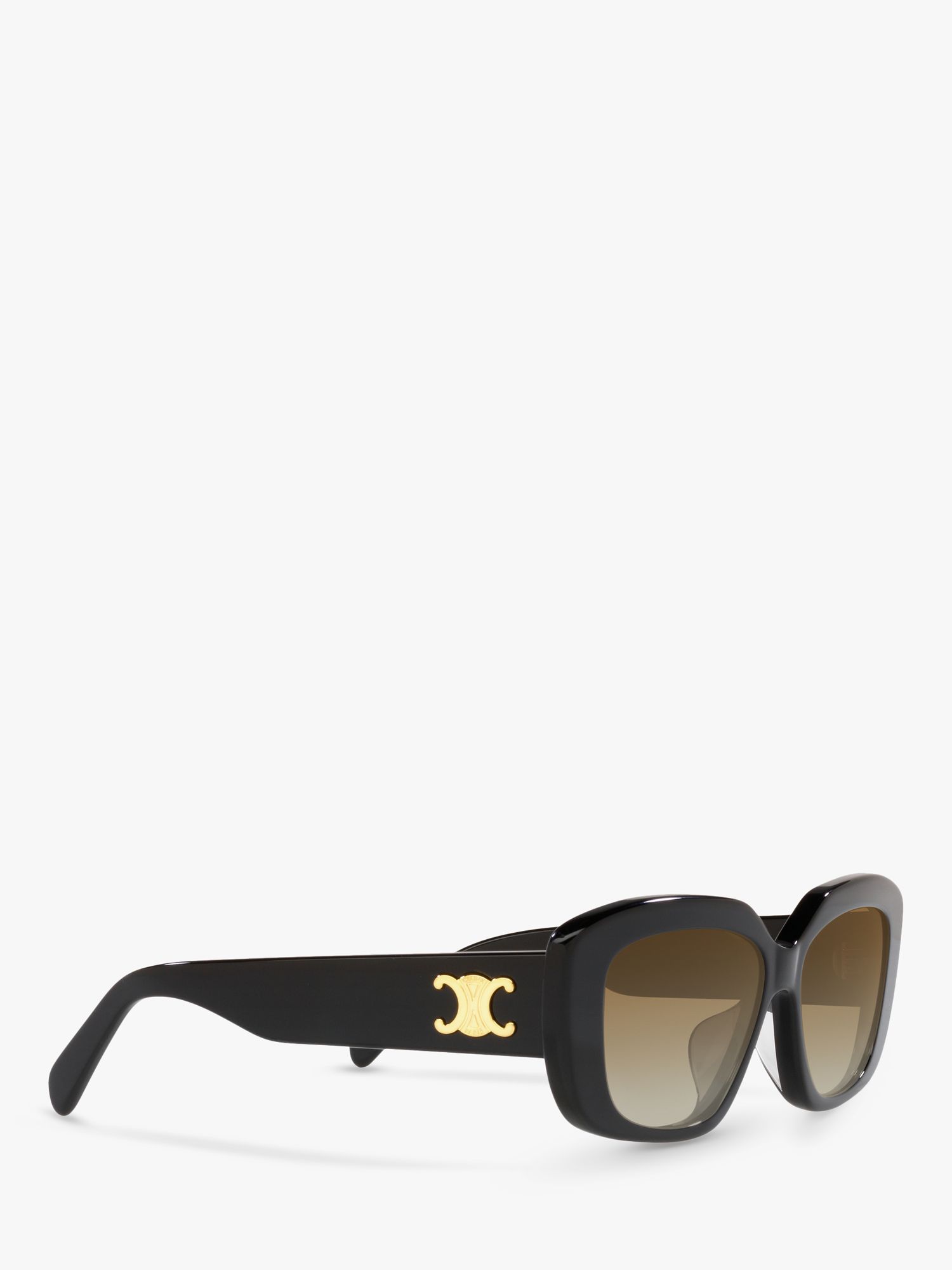 Buy Celine CL40216U Women's Rectangular Sunglasses, Black/Brown Gradient Online at johnlewis.com