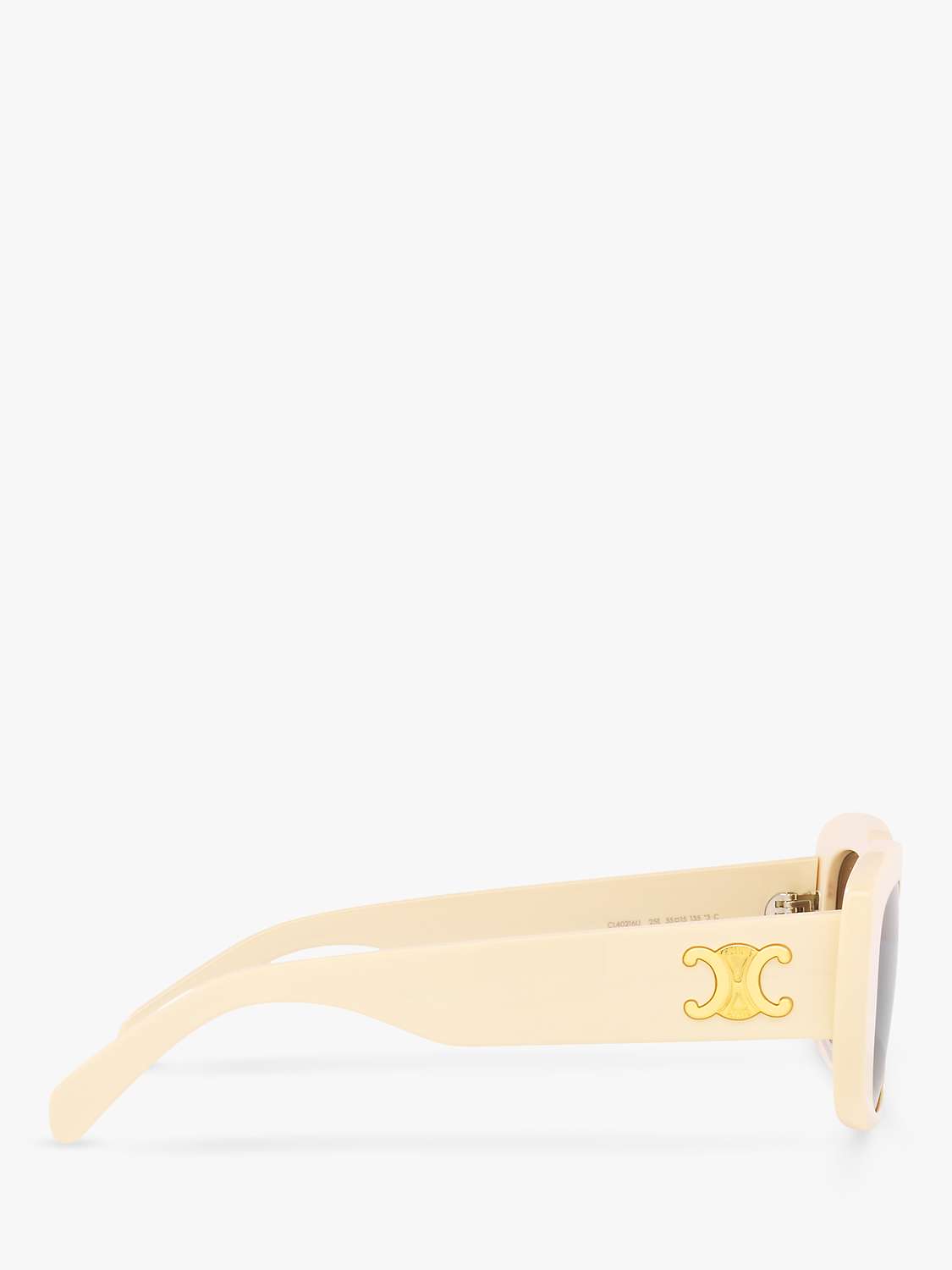 Buy Celine CL40216U Women's Rectangular Sunglasses, Ivory/Brown Online at johnlewis.com