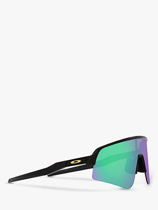 Oakley OO9465 Men's Sutro Lite Sweep Prizm Rectangular Sunglasses, Matte Black/Mirror Green