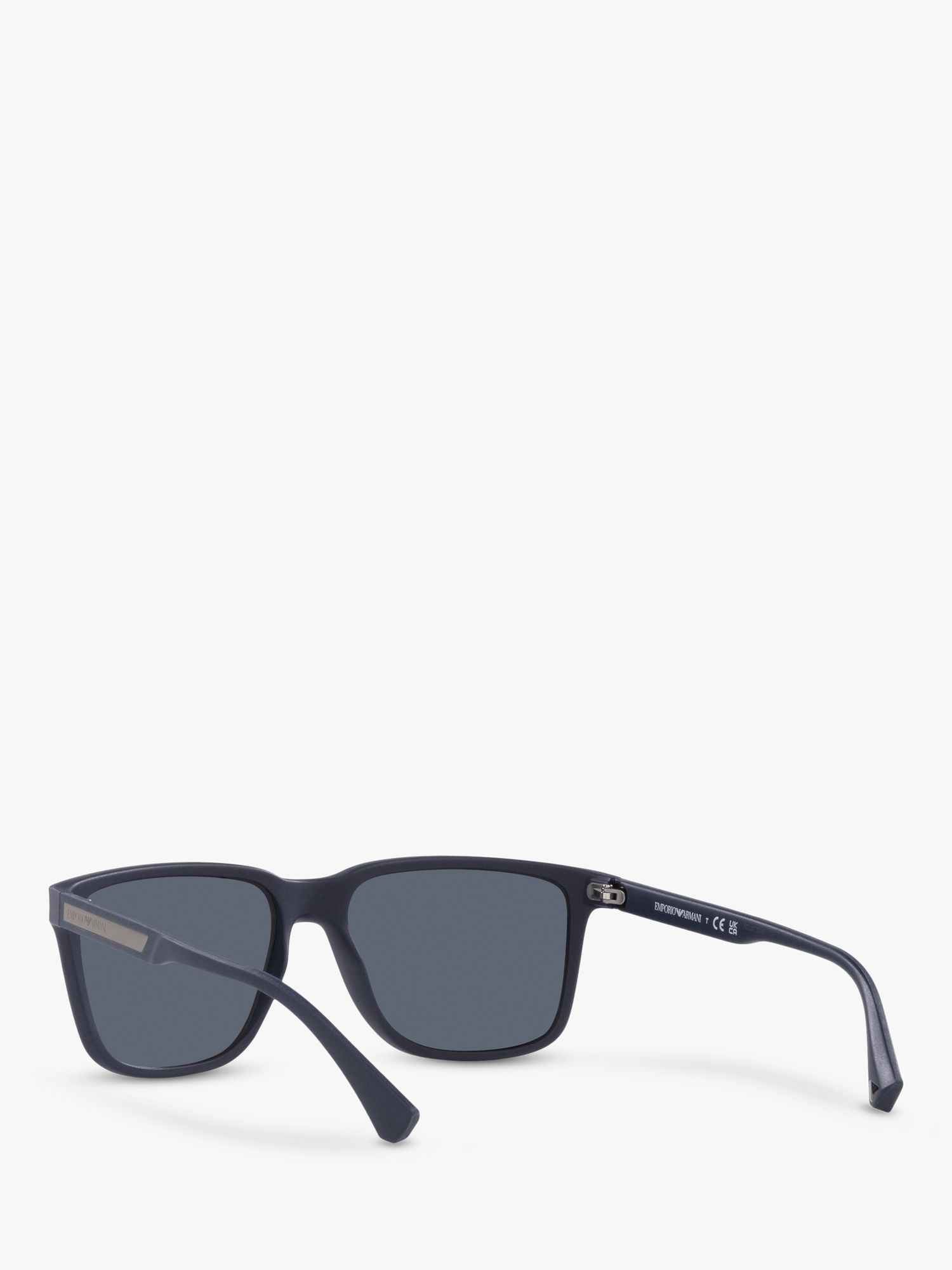 Emporio Armani EA4047 Men's Square Sunglasses, Matte Blue/Grey at John  Lewis & Partners