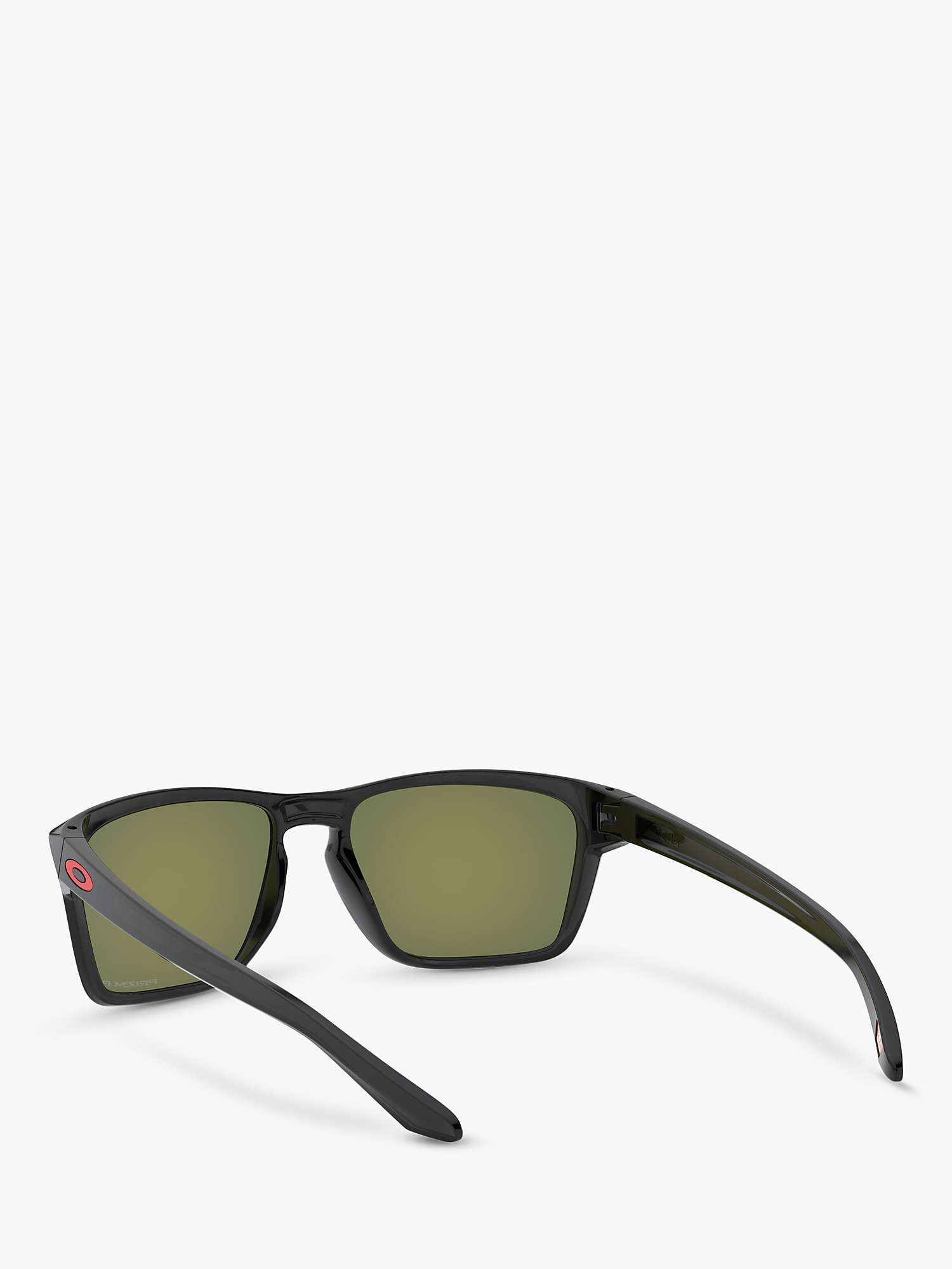 Buy Oakley OO9448 Men's Sylas Prizm Polarised Rectangular Sunglasses, Black Ink/Mirror Orange Online at johnlewis.com