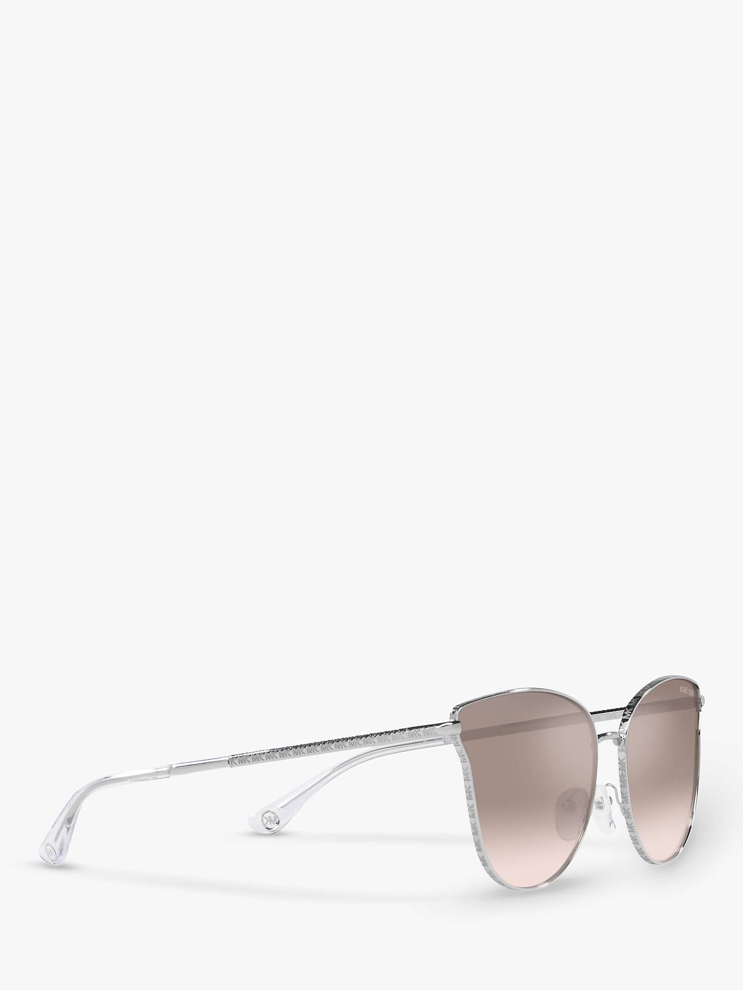 Buy Michael Kors MK1120 Women's Salt Lake City Round Sunglasses, Silver/Beige Gradient Online at johnlewis.com