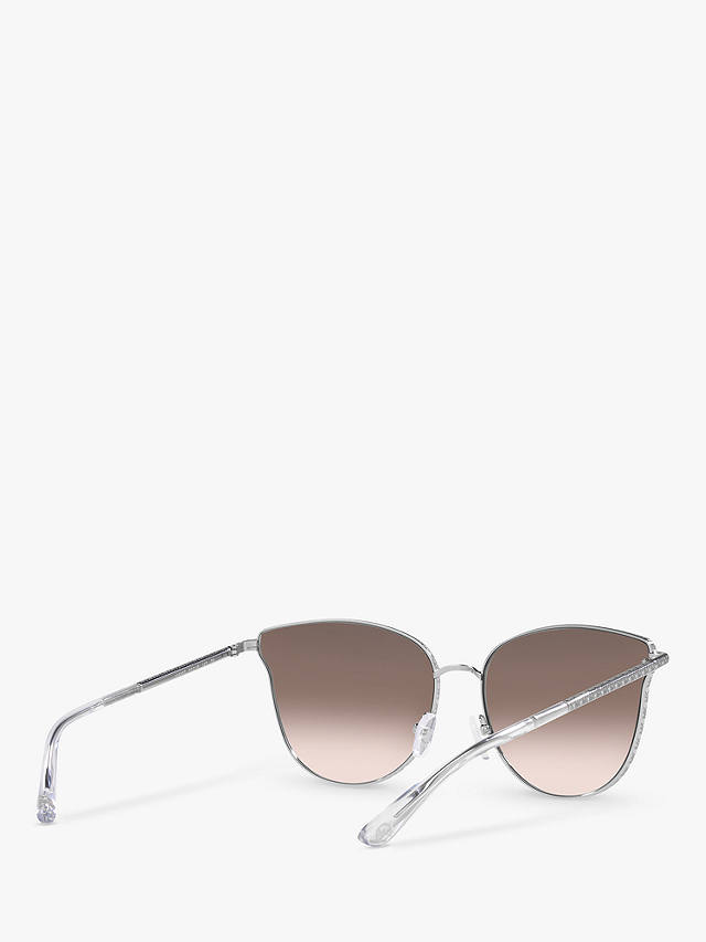 Michael Kors MK1120 Women's Salt Lake City Round Sunglasses, Silver/Beige Gradient