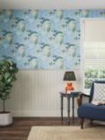 John Lewis Botany Wallpaper, Hazel Blue