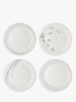 Royal Doulton Pacific Stone Porcelain Dinner Plate, Set of 4, 28.8cm, Grey