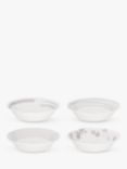 Royal Doulton Pacific Stone Porcelain Pasta Bowl, Set of 4, 23cm, Grey