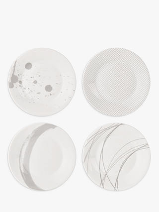 Royal Doulton Pacific Stone Porcelain Small Plate, Set of 4, 16cm, Grey