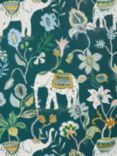 John Lewis Elephant Safari Wallpaper, Eucalyptus