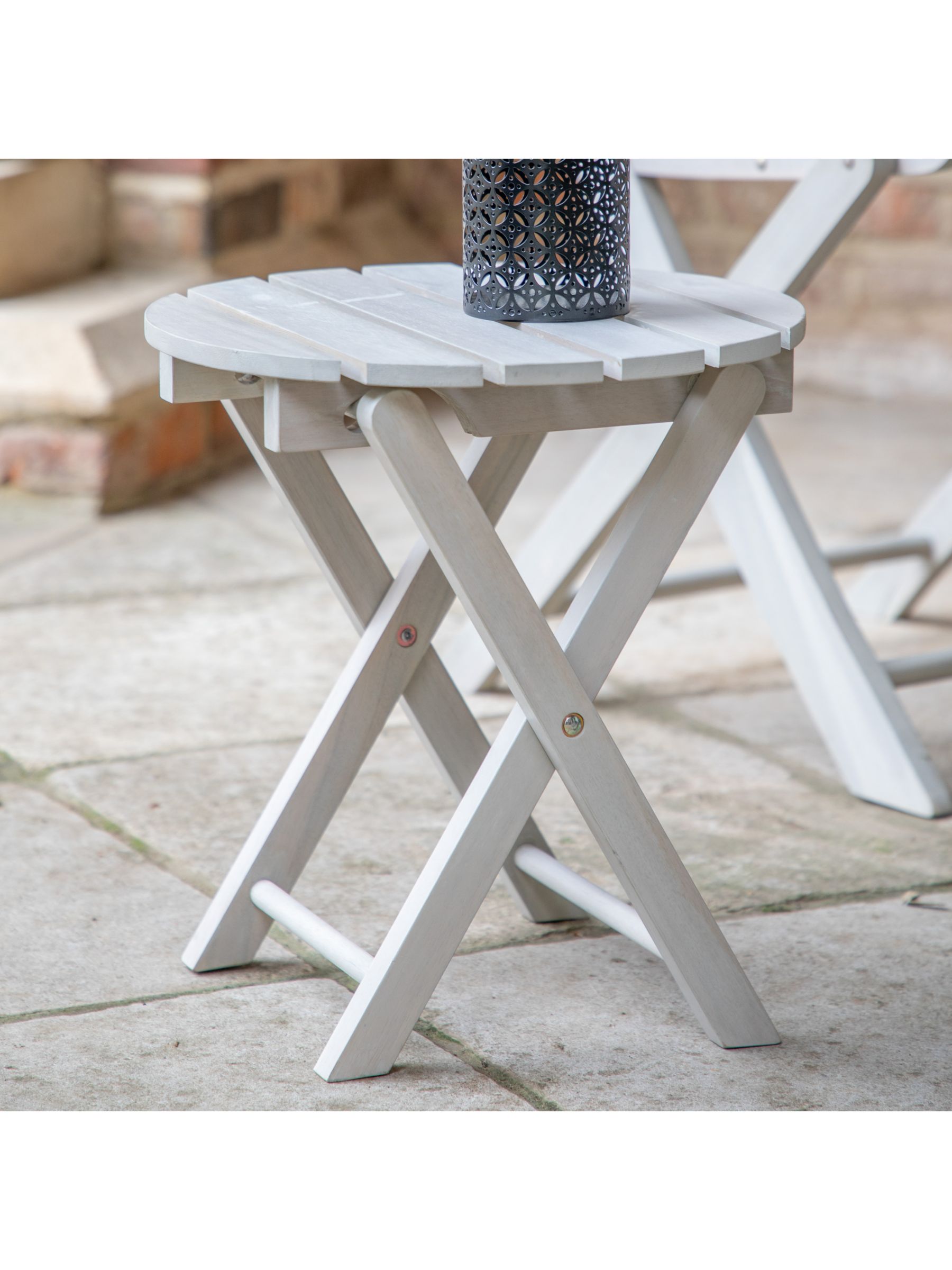 Photo of Gallery direct dante acacia wood folding garden side table 35cm