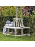Gallery Direct Maggio 2-Seater Metal Garden Tree Bench, White