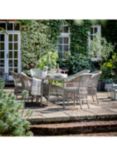Gallery Direct Woven Mesh 6-Seater Garden Dining Table & Chairs Set, Grey
