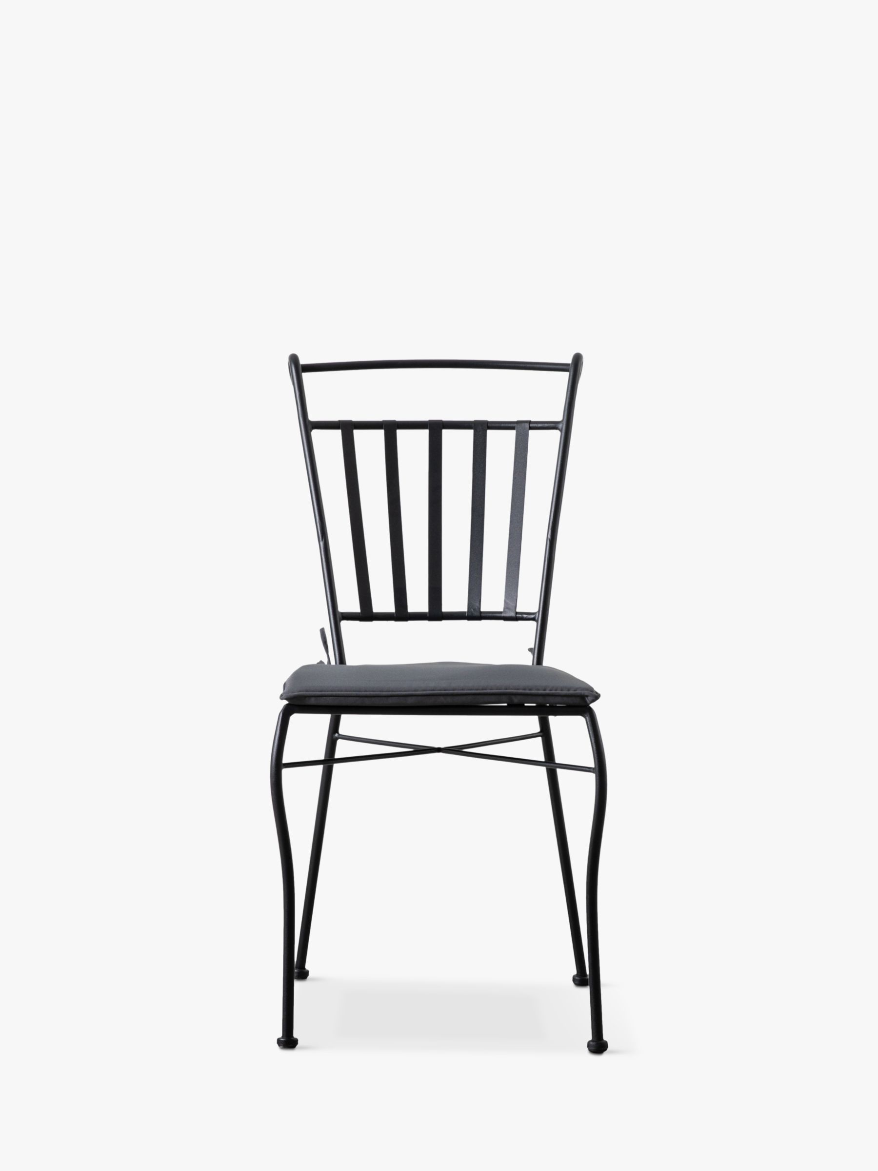 Photo of Gallery direct ripetta metal garden dining chair black
